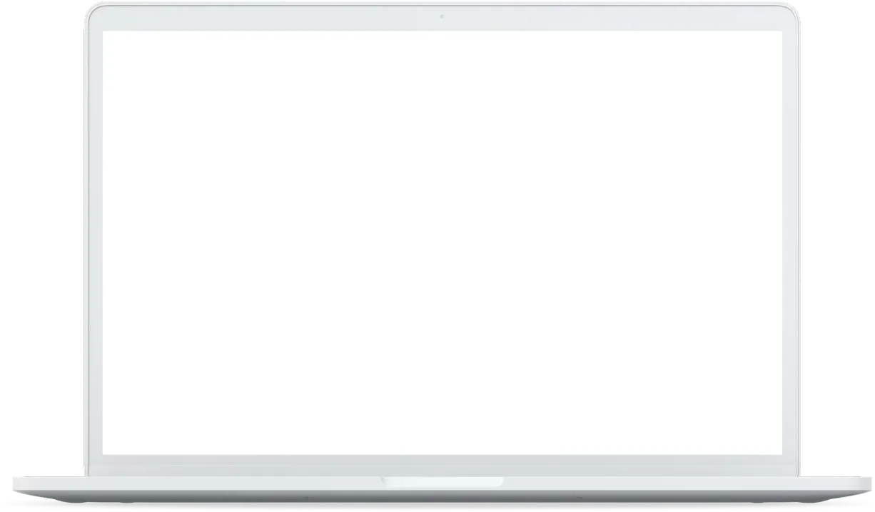 Laptop mockup with a blank screen